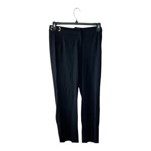 Vintage St John Pant Womens 4 Mid Rise Gold Buckle Minimalist Work Casual Preppy